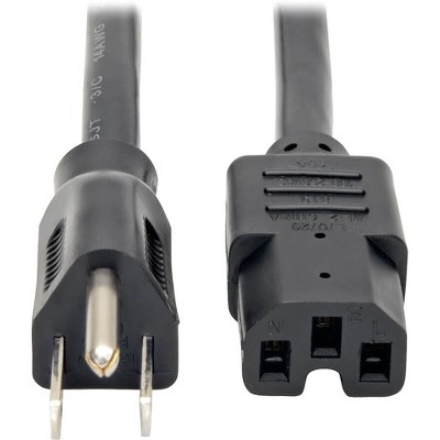  Tripp Lite 8ft Power Cord Cable 5-15P to C15 Heavy Duty 15A 14AWG 8' - (NEMA 5-15P to IEC-320-C15) 8-ft. 