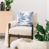Emanuela Carratoni Serenity Palms Square Throw Pillow Blue - Deny Designs - 2 of 3