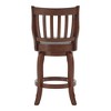 Inspire Q 24" Tracee Swivel Counter Height Barstool Smoke : Rubberwood, Linen Upholstery, Slat Back - 4 of 4