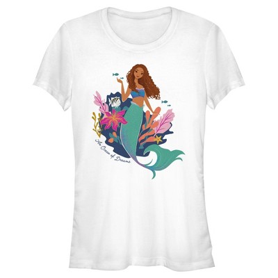 Juniors Womens The Little Mermaid Ariel An Ocean Of Dreams T-shirt : Target