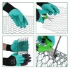 32.8ft Vinyl Coated Garden Fence Roll, 40cm Tall Plant Protection with 150 Zip Tie, 15U-Shaped Stakes, Gloves&Pliers, Adjust Wire Mesh for Vegetable - 3 of 4