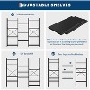 4 Tier Bookcases, Triple Wide Industrial Bookshelf,Steel Bookshelf, Display Storage Bookshelves for Living Room, Bedroom, Home, Office - 4 of 4