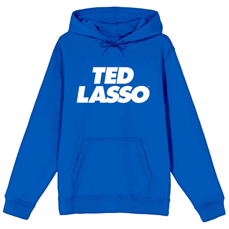 Ted Lasso White Title Men's Royal Blue Sweatshirt, 1 of 3