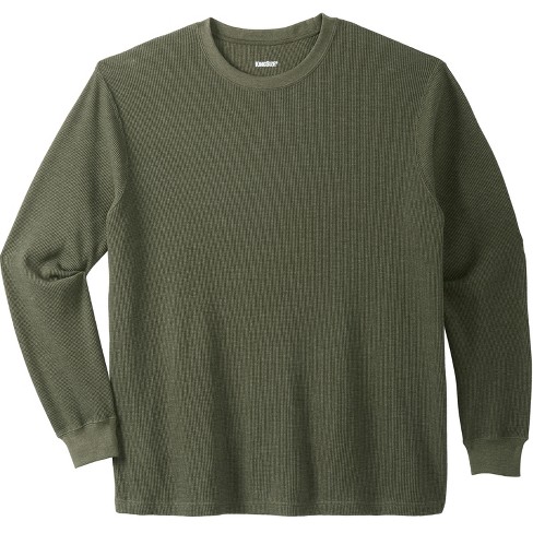 Kingsize Men's Big & Tall Waffle-knit Thermal Waffle Crewneck Tee