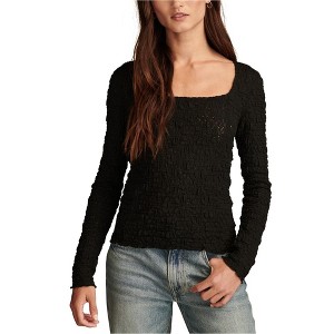 Lucky Brand Womens Textured Knit Blouse - 1 of 1