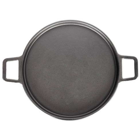 30cm Dia. Cast Iron Crepe Pan, Pizza Pan with Matte Black Enamel