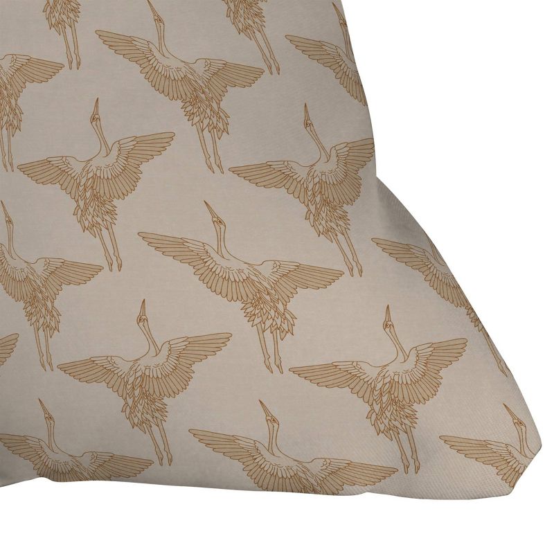 Iveta Abolina Pecan Cranes Cream Outdoor Throw Pillow Brown - Deny Designs, 3 of 5