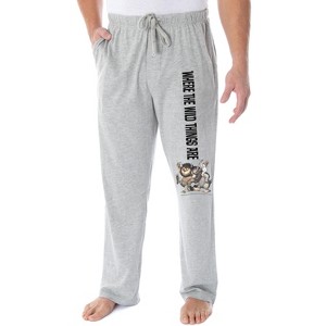 Where The Wild Things Are Book Adult Men's Loungewear Pajama Pants Heather Grey - 1 of 3