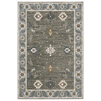 Oriental Weavers Ellington ELL09 Grey/ Blue Indoor Area Rug - 5'3" x 7'6"