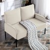 AndMakers 45.7 in. W Square Arm Velvet Modern Straight Sofa - 3 of 4