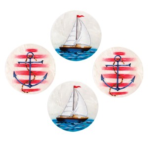 Gallerie II Nautical Pearlized Coaster Set of 4 - 1 of 1