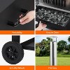 15"x22"x62" Wood Fired Pizza Oven Outdoor Pizza Maker Grill With Waterproof Cover & Wheels - 4 of 4
