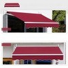 VisioGear Retractable Awning, 8'*7' Patio Awnings with Manual Crank Handle for Deck, Yard, Red, 98.5"*78.75"*49.2" - 4 of 4