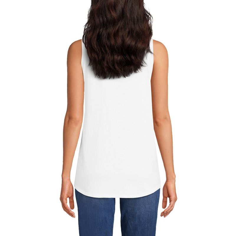 Lands' End Women's Tall Supima Cotton Tunic Tank Top, 2 of 5