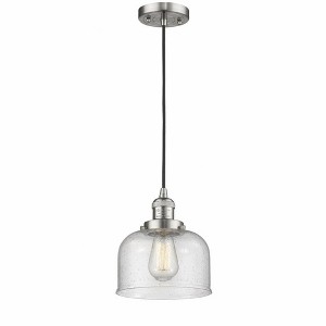 Bell - 1 Light Cord Hung Mini Pendant In Industrial Style-10 Inches Tall and 8 Inches Wide - 1 of 2