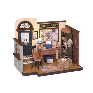 Hands Craft DIY Miniature House Kit Mose's Detective Agency: DIY Kits for Adults with Tweezers, Light & Instructions - 1 of 4