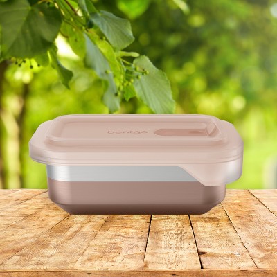 Rose Stainless Steel Snack Container with Airtight Lid