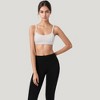 Anna-Kaci Active Women's Square Neck Sports Bra with Wide Fixed Straps and Smooth Seamless Design - 3 of 4