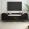 NicBex TV Stands for 70 inch TV, Modern Entertainment Center with  Gold Frame Base,TV Console for Living Room, Bedroom, Home - 2 of 4