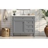 NicBex Modern Bathroom Vanity,Bathroom Sink Vanity with 2 Drawers and Wood Frame,36 inch Bathroom Sink Cabinet for Bathroom,Blue/Gray/White - 4 of 4
