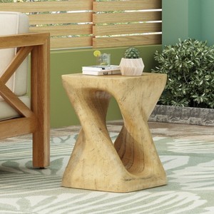 KWPZQEB Square Side Table, Outdoor Side Table with Hollow Design, Weather Resistant End Table for Patio Yard Balcony Garden Bedside - 1 of 4