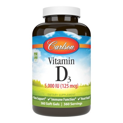 Vitamin D3 5000 Iu (125 Mcg) Bone Health And Immune Support Softgels -  100ct - Up & Up™ : Target