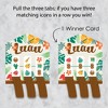 Big Dot of Happiness Tropical Luau - Hawaiian Beach Party Game Pickle Cards - Pull Tabs 3-in-a-Row - Set of 12 - 3 of 4