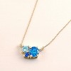 Pompeii3 3Ct Blue Sapphire Topaz Aquamarine Diamond Pendant Necklace 14k Gold Lab Created - 4 of 4