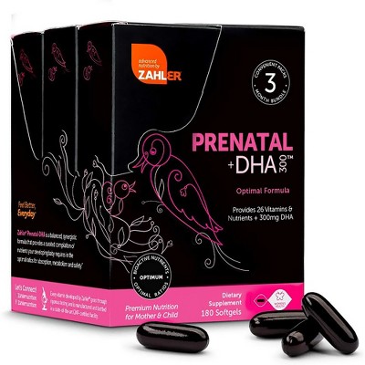 Zahler Prenatal Vitamin with DHA & Folate for Mother & Child - 60 Softgels