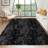 TROPOW Large Fluffy Living Room Area Rug Soft Plush Bedroom Throw Carpet Modern Solid Color Shaggy Rug Non Slip Non Shedding Fuzzy Faux Fur Area Rug - 2 of 4