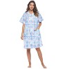 Casual Nights Women's Snap front House Dress Short Sleeve Woven Duster Housecoat Lounger Robe - 2 of 4