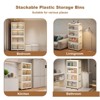 GustoWave 4 Tier Stackable Storage Bins With Lid Closet Organizers Collapsible Plastic Storage Bins Home Containers Boxes for Bedroom Living Room - 3 of 4