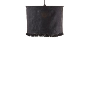 Saro Lifestyle Fringe Design Stonewashed Lamp Shade - 1 of 4