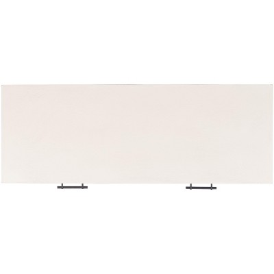 Ajana Distressed White & Honey Brown Chevron 2-Drawer Console Table
