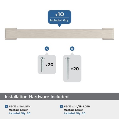 Satin Nickel 5-Inch Modern Cabinet Pulls with Mounting Hardware