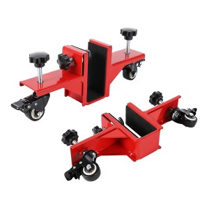 Door Dolly Heavy Duty - 2 Pack 750 LB Capacity Door Installation Kit, Fit 0-1-7/8 in Panels with Lockable Wheels for Construction/Remodeling - 1 of 4