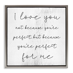 Stupell Industries Love Not Perfect Inspirational Romance, 25" x 25" - 1 of 4