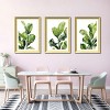 FONTOI Plants Wall Art Set of 3 Green Leaf Prints with Wood Picture Frame, Wall Decor Living Room Modern Decor for Office, Green 20"* 28"*1.2" - 2 of 4