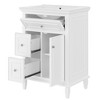 Akoasm 24 in. W Sink Bathroom Vanity Cabinet with One Flip Drawer and Two Drawers-White - 2 of 4