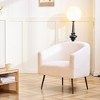 Nordlys Metal and Velvet Lounge Chair Modern Design Style Upholstery Living Room - 2 of 4