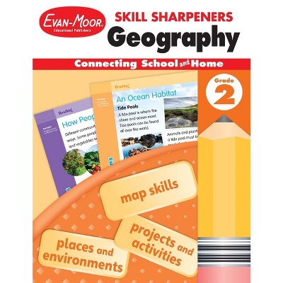 Skill Sharpeners: Geography, Grade 2 Workbook - by  Evan-Moor Educational Publishers (Paperback)