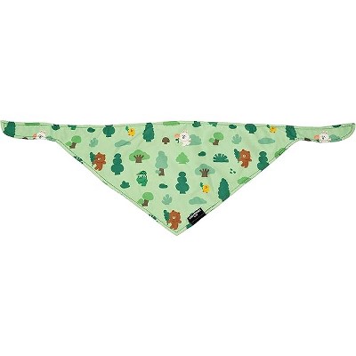 ZippyPaws LINE Friends Dog Bandanas - Cute Summer Dog Stuff, Dog Birthday Green Bandana - Brown's Forest Adventure