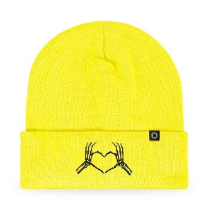 Dalix Heart of Bones Embroidered Beanie Skeleton Warm Winter Knit Hat for Women - 1 of 4
