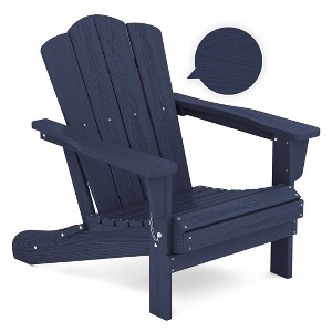 Hyleory Folding Adirondack Chair Outdoor, HDPE Patio Accent Chair - 1 of 4