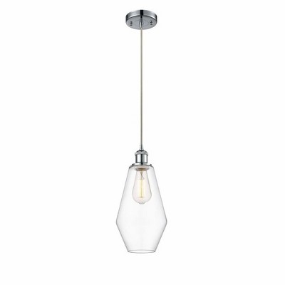Cindyrella - 1 Light Cord Hung Mini Pendant In Industrial Style-14.5 Inches Tall and 7 Inches Wide