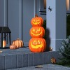 19.75" Lit Triple Stacked Pumpkin Halloween Decorative Prop - Hyde and EEK! Boutique™ - 2 of 3