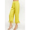 Women's Foncy Feather Trim Pants - Strut & Bolt - 2 of 3