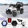 Costway 12V Kids Ride On Truck with 2*12V Motors Spring Suspension & Remote Control Black/Pink/White - 4 of 4