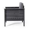 Christopher Knight Home Louver Outdoor Club Chairs with Cushions Acacia Wood Dark Gray - 4 of 4