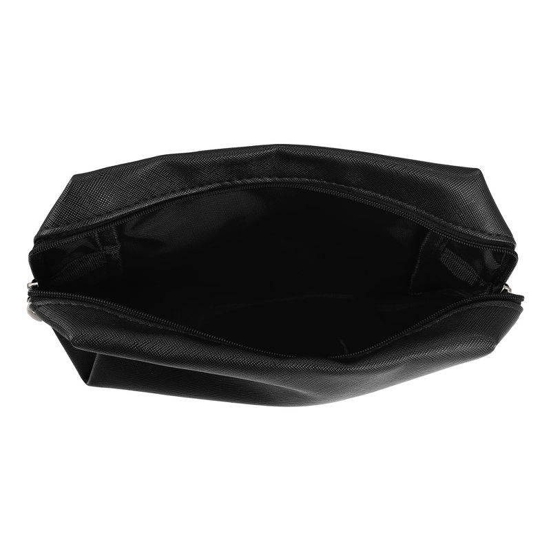 Unique Bargains PU Leather Waterproof Makeup Bag Cosmetic Case Makeup Bag for Women L Size Black 1 Pcs, 5 of 7